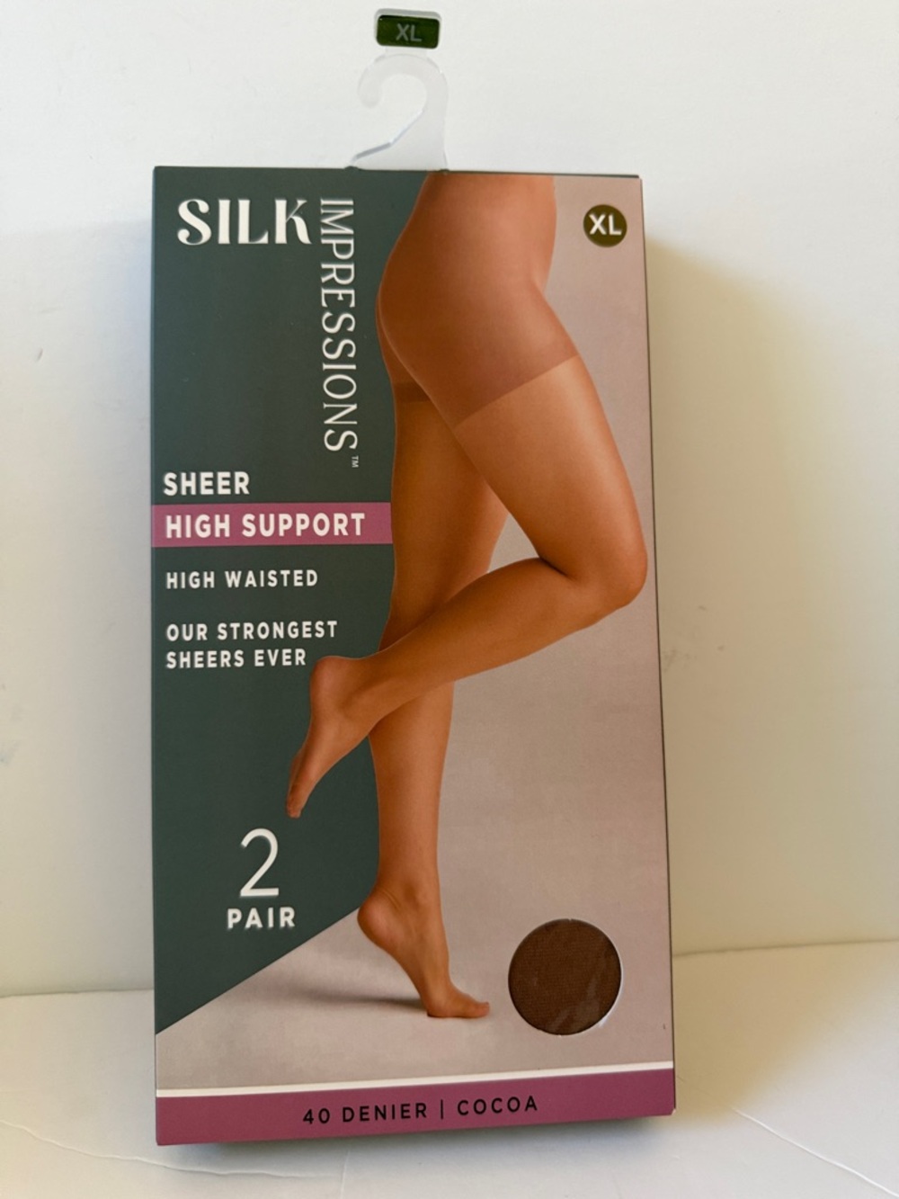 New Silk Impressions Sheer High Waisted 2 Pair Hosiery